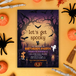Spooky Halloween-Födelsedagsfest Inbjudningar