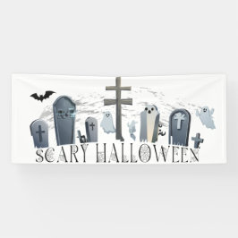 Spooky Halloween Gathering of Ghouls in Cemetery