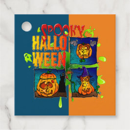 Spooky Halloween Gåvor Etiketter