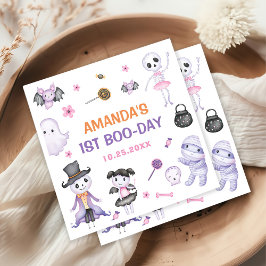 Spooky Halloween Ghost 1:a Birthday Party Pappersservett