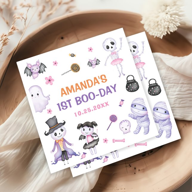 Spooky Halloween Ghost 1:a Birthday Party Pappersservett (Skapare uppladdad)