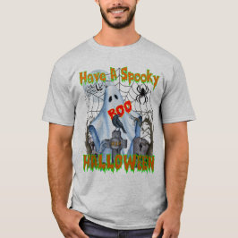 Spooky Halloween Ghost Bus eller godis T Shirt