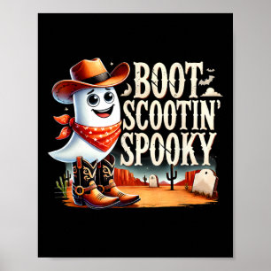 Spooky Halloween Ghost CowboyGhost Western Poster