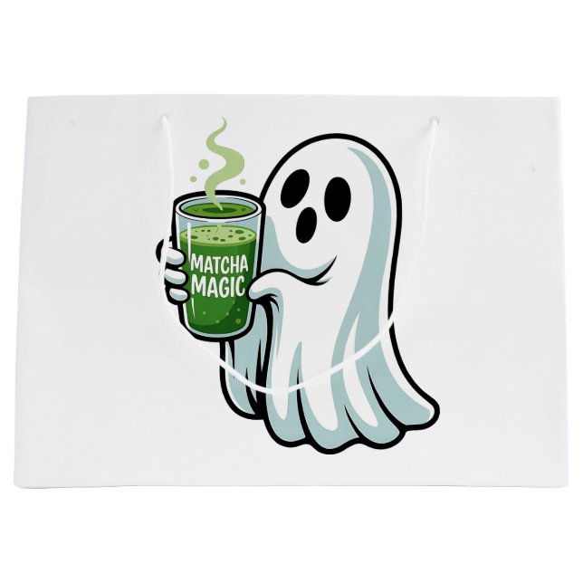 Spooky Halloween Ghost Drinking Matcha Drink (Framsidan)