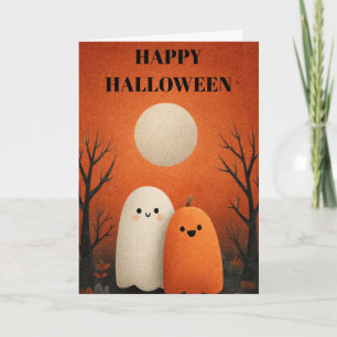 Spooky Halloween Ghost Kort