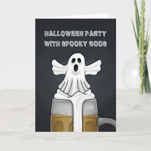 Spooky Halloween Ghost Party Inbjudan (Framsida)