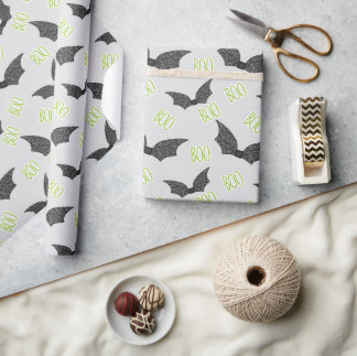 Spooky Halloween Gift Wrap | Vintage Witch & Pumpk Presentpapper