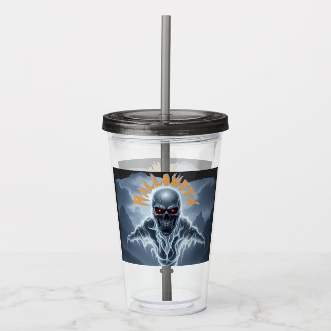 Spooky Halloween Gothic Skeleton Spirit Take Away Mugg (Framsida)