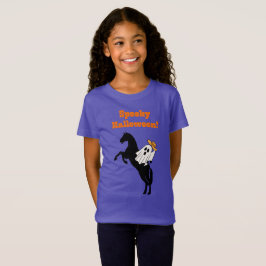 Spooky Halloween-hästen kastar ett spöke T Shirt