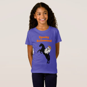 Spooky Halloween-hästen kastar ett spöke T Shirt