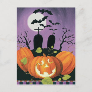 Spooky Halloween Haunted House Vykort