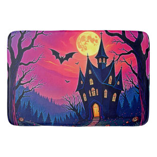 Spooky Halloween Haunted Mansion Art Badrumsmatta