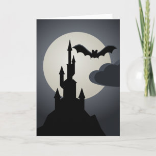 Spooky Halloween Haunween House på Backe Kort