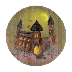Spooky Halloween-häxhus och vampyrslott