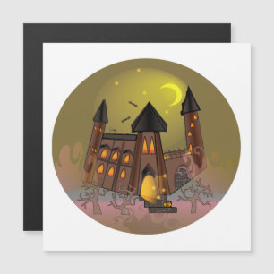 Spooky Halloween-häxhus och vampyrslott