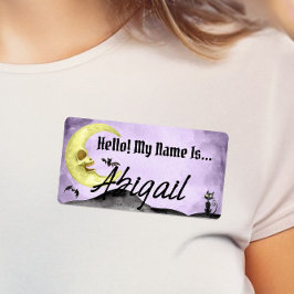 Spooky Halloween Hej Min Namn är Lila Sticker Fraktsedel