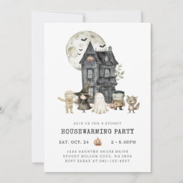 Spooky Halloween Housewarming Party Inbjudningar
