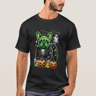 Spooky Halloween Hund Puppy Frankenstein Monster C T Shirt