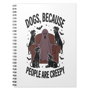 Spooky Halloween Hund Spooky Ghost 2 Anteckningsbok