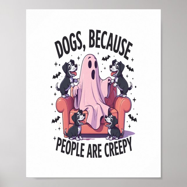 Spooky Halloween Hund Spooky Ghost (2) Poster (Framsidan)