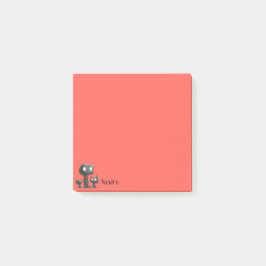 Spooky Halloween Hundar Red Post-it Block