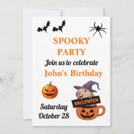 Spooky Halloween-inbjudan Inbjudningar