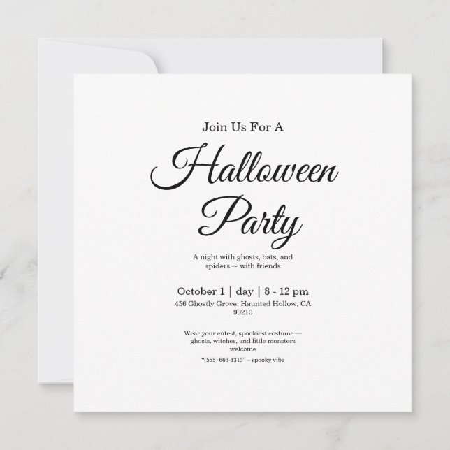 Spooky Halloween-inbjudan Spara Datumet (Framsida)