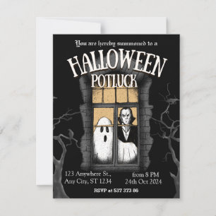 Spooky Halloween-inbjudning Inbjudningar