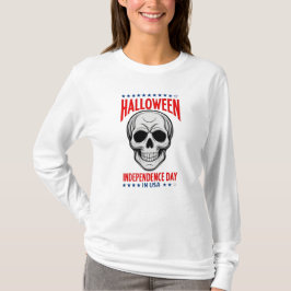 Spooky Halloween Independence day i USA T Shirt