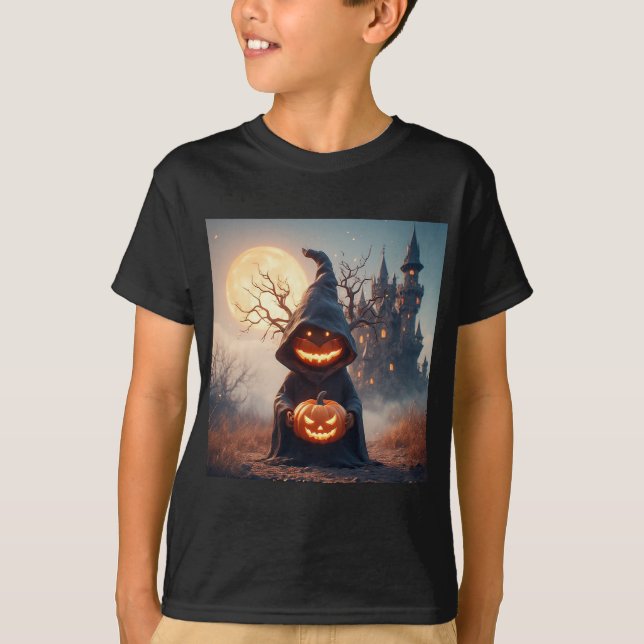 Spooky Halloween-inställning T Shirt (Framsida)