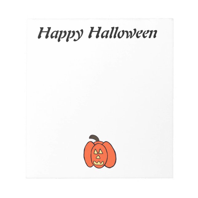 Spooky Halloween Jack o lantern Anteckningsblock (Framsida)