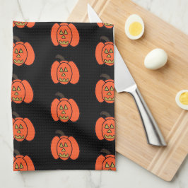 Spooky Halloween Jack o lantern Kökshandduk