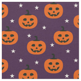 Spooky Halloween Jack o lantern & Stars Tyg