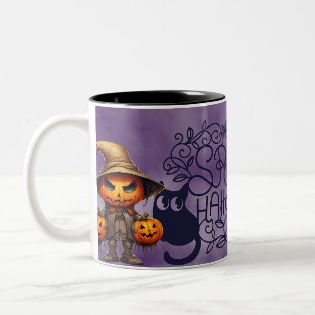 Spooky Halloween-kaffe mugg (Vänster)