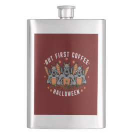 Spooky Halloween-kaffedesign för Tillfällen Fickplunta