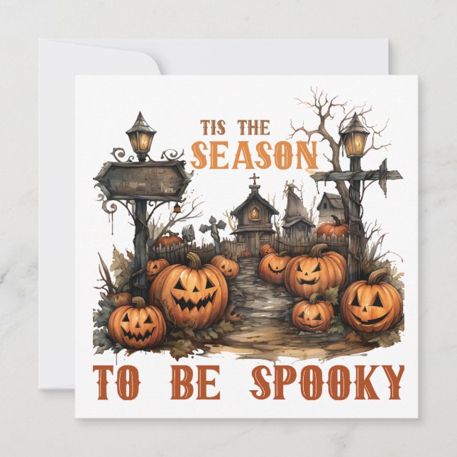 Spooky Halloween-kort (Framsida)