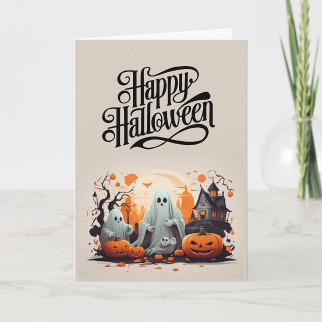 Spooky Halloween Kort (Framsida)