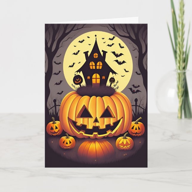 Spooky Halloween Kort (Framsida)