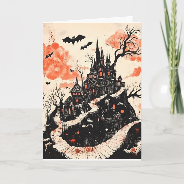 Spooky Halloween Kort (Framsida)