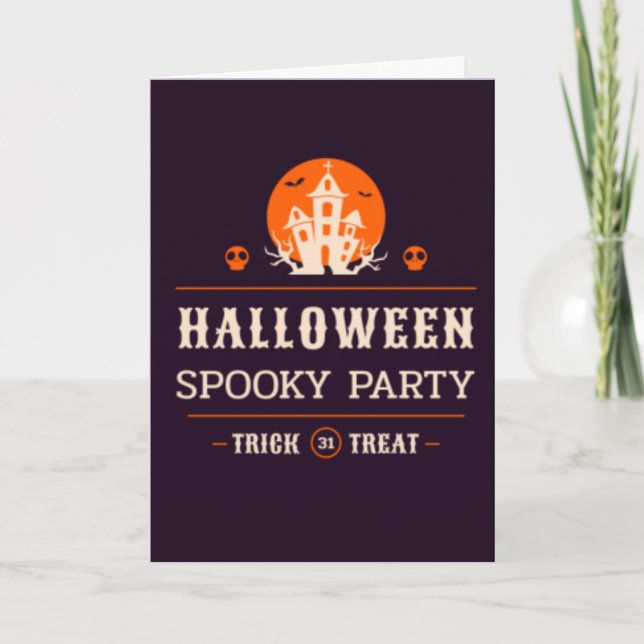 Spooky Halloween-kort Kort (Framsida)
