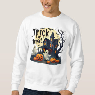 Spooky Halloween kväll på hemmaplan Lång Ärmad Tröja