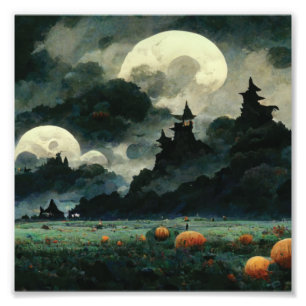 Spooky Halloween Landscapes Fototryck