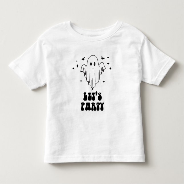 Spooky Halloween Låt oss party-barn T Shirt (Framsida)