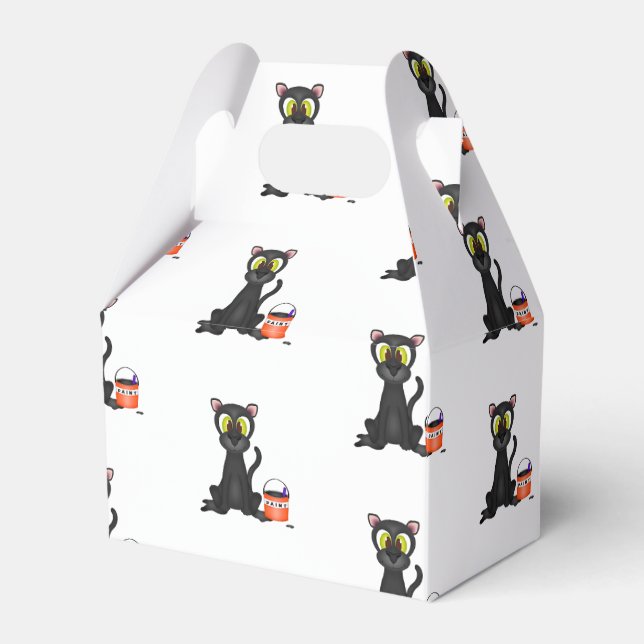 Spooky Halloween Leopard Black Cat Presentaskar (Framsidan Sidan)