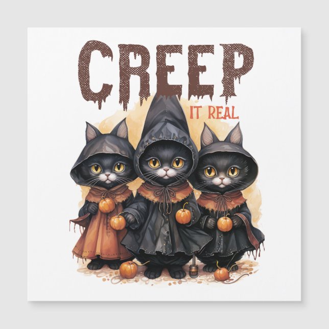 Spooky Halloween Magnetiskt kort (Framsida)