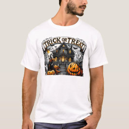 Spooky Halloween med spöken och pumpor T Shirt