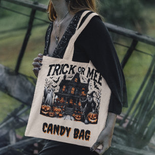 Spooky Halloween med spöken och pumpor! Tygkasse
