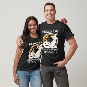 Spooky Halloween med Witchy Black Cat och Pumpkin T Shirt