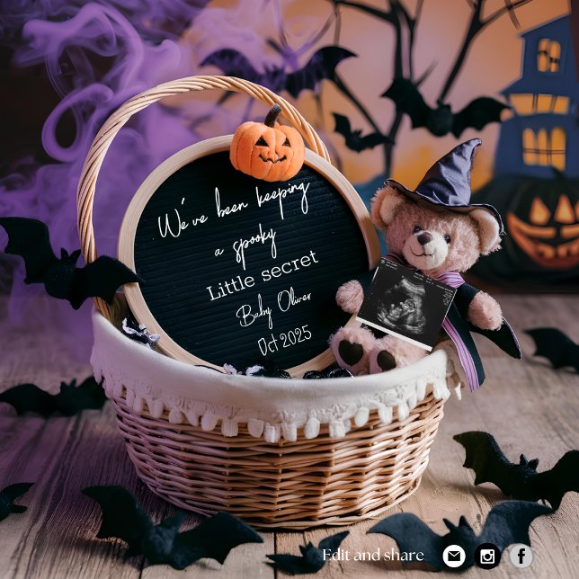 Spooky Halloween-meddelande om digital gravid Inbjudningar (Skapare uppladdad)