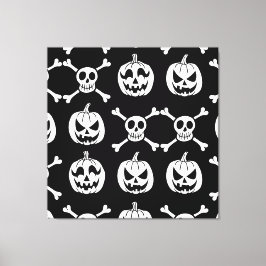 Spooky Halloween Mönster Canvastryck
